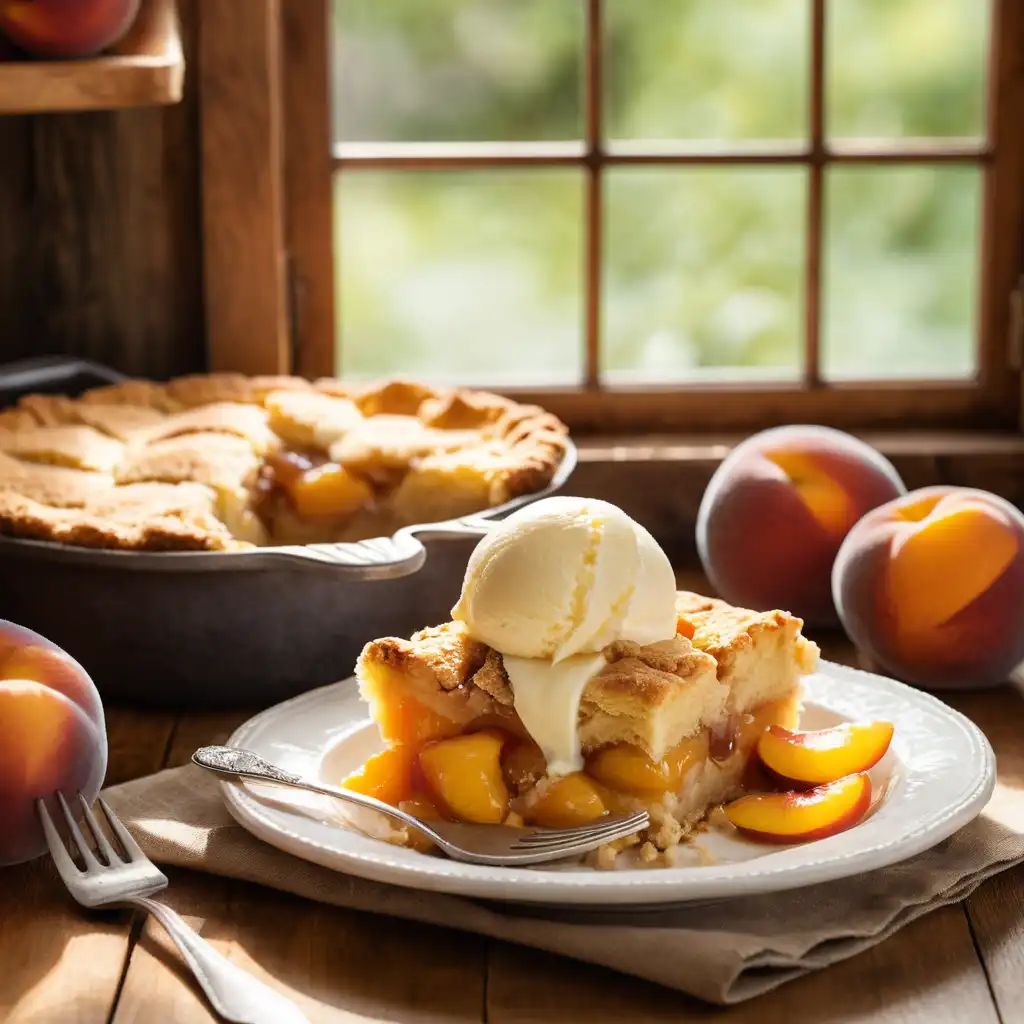 Peach Cobbler with Cake Mix