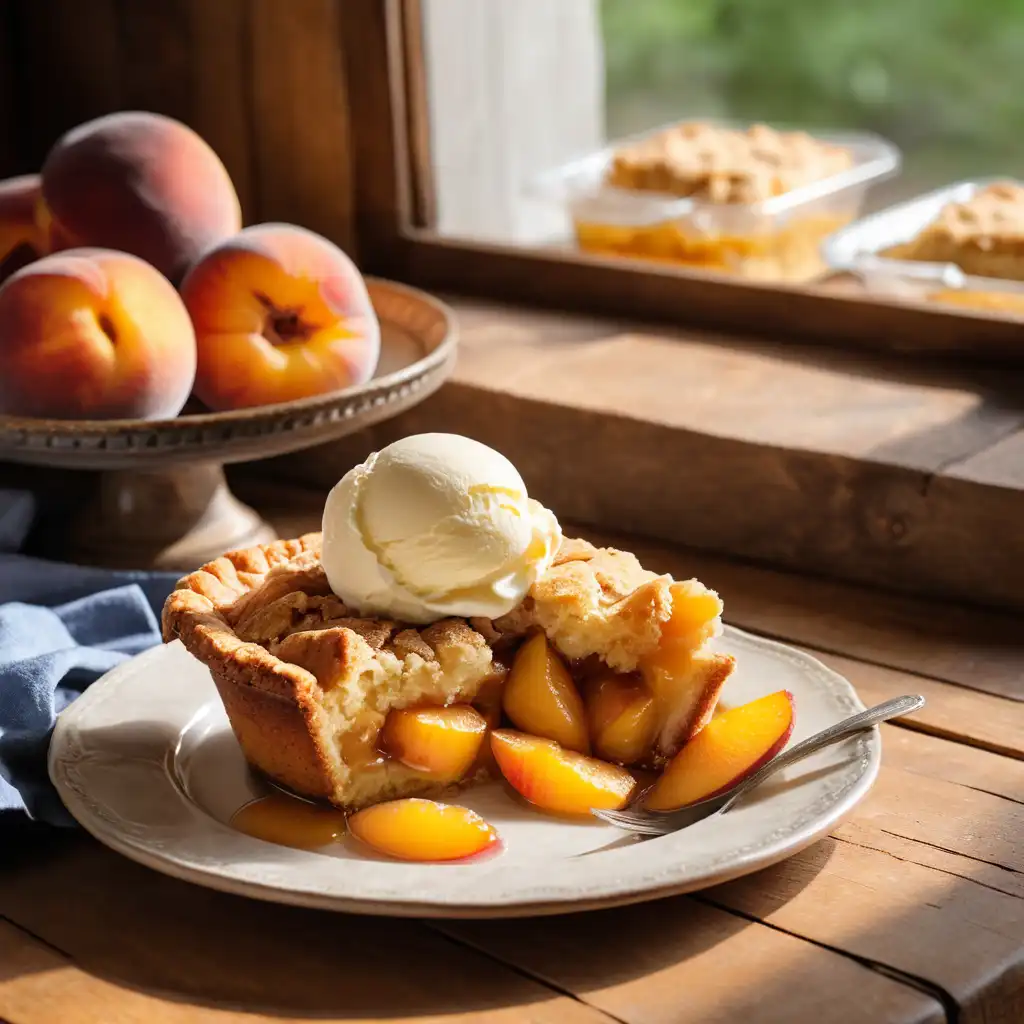 Peach Cobbler with Cake Mix