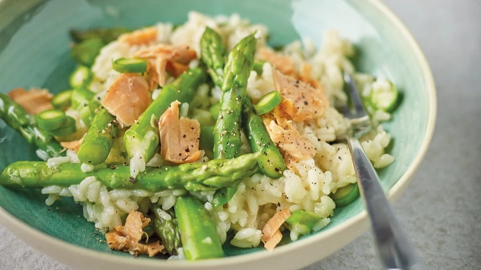 Smoked Salmon and Asparagus Risotto