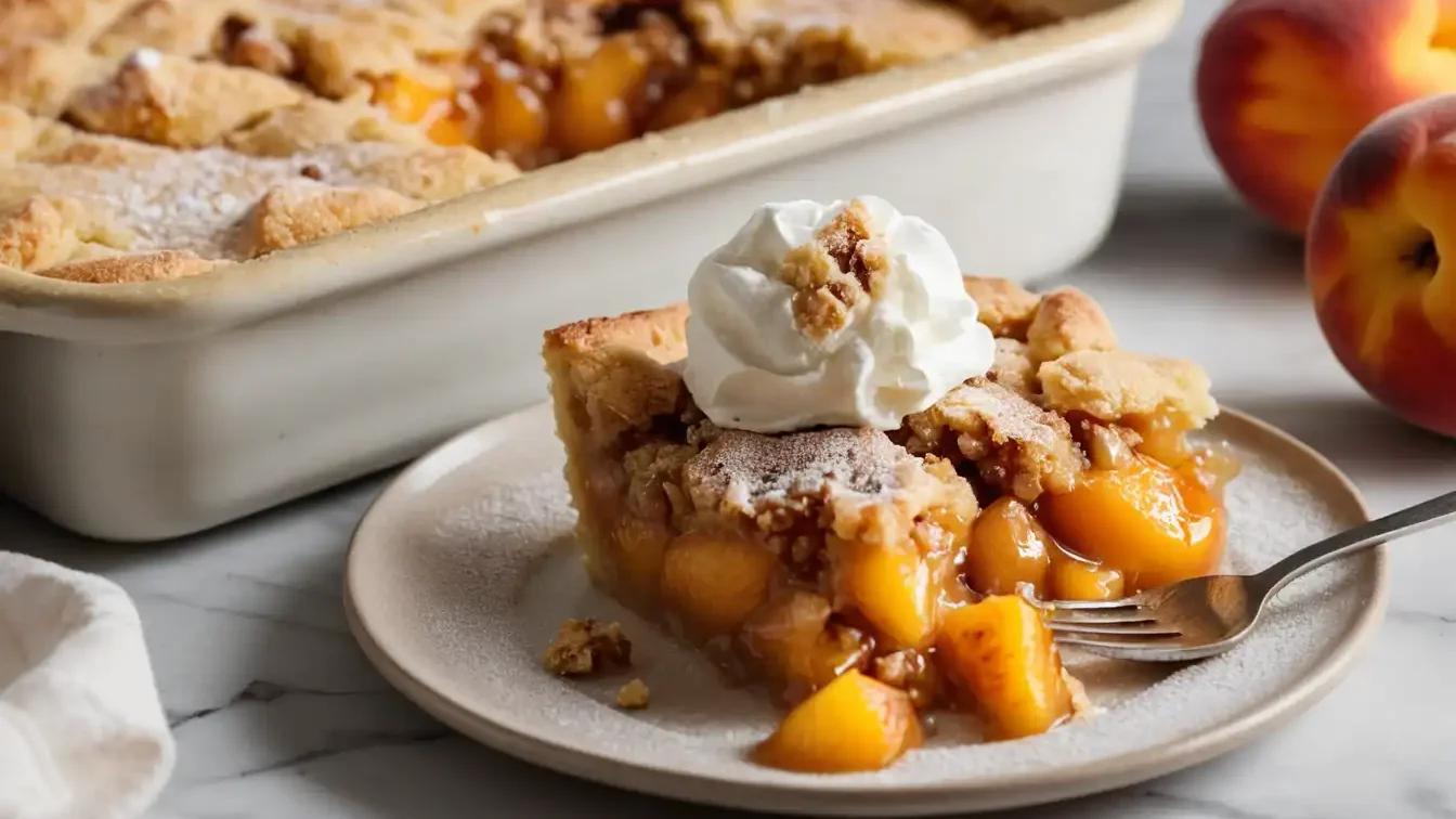 Peach Cobbler with Cake Mix